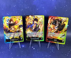 One Piece Three Brothers ST13 Foil Leaders Monkey D Luffy & Sabo & Portgas D Ace - Image 1