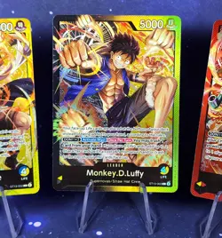 One Piece Three Brothers ST13 Foil Leaders Monkey D Luffy & Sabo & Portgas D Ace - Image 3