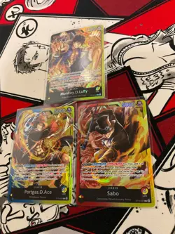 One Piece Three Brothers ST13 Foil Leaders Monkey D Luffy & Sabo & Portgas D Ace - Image 2