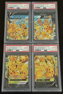 Pikachu V Union 4 Card Set English PSA 10 Sequential Collection (New 2025 Cert) - Image 1