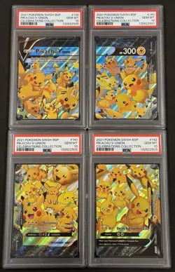 Pikachu V Union 4 Card Set English PSA 10 Sequential Collection (New 2025 Cert) - Image 1