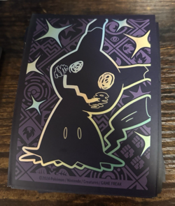 Pokemon TCG Paldean Fates Used 65Ct ETB Mimikyu Card Sleeves - Image 1