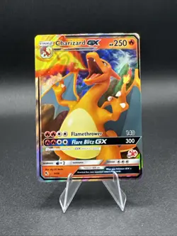 Pokemon TCG Charizard GX Hidden Fates Holo Ultra Rare Card 9/68 NM Condition - Image 1