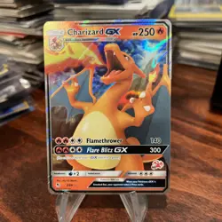 Pokemon TCG Charizard GX Hidden Fates Holo Ultra Rare Card 9/68 NM Condition - Image 1