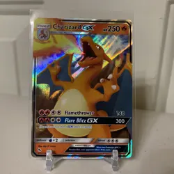 Pokemon TCG Charizard GX Hidden Fates Holo Ultra Rare Card 9/68 NM Condition - Image 1