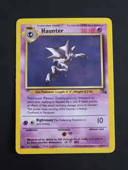 Pokemon - Haunter - Non Holo - 21/62 - Fossil - Rare Card - NM/LP - Image 1