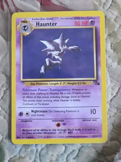 Pokemon - Haunter - Non Holo - 21/62 - Fossil - Rare Card - NM/LP - Image 5