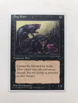 Bog Rats MTG Magic the Gathering Card NM Near Mint Chronicles - Image 1