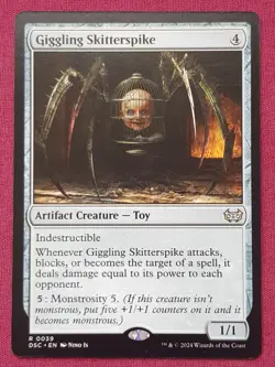 Magic The Gathering COMMANDER DUSKMOURN GIGGLING SKITTERSPIKE artifact card MTG - Image 1