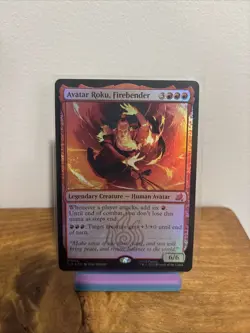 FOIL AVATAR ROKU, FIREBENDER Avatar: The Last Airbender Eternal Magic MTG CARD - Image 1
