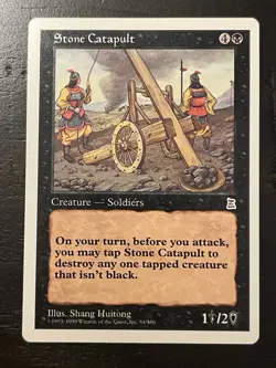 Stone Catapult Portal Three Kingdoms NM Black Rare CARD - Image 1