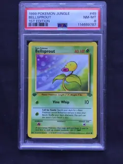 Pokemon Cards: 1st Edition Jungle Common: Bellsprout 49/64 PSA 8 - Image 2