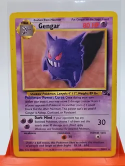 Gengar 20/62 | Fossil Set | LP | Non-Holo Rare Pokemon Card - Image 3