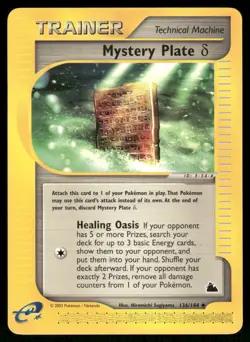 Pokemon Cards Mystery Plate 136/144 Skyridge WOTC Uncommon NM - Image 1