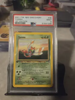 2001 Pokemon 1st Edition Neo Discovery Yanma 36/75 PSA 9 - Image 1
