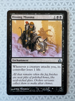 Hissing Miasma Guildpact #51 2006 Magic the Gathering MTG LP - Image 1