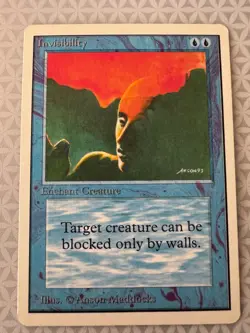 MTG Magic the Gathering Invisibility (60/302) Unlimited Edition LP - Image 1
