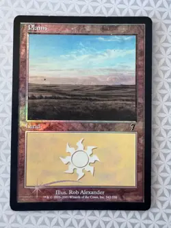 Plains 343 7th Edition Magic the Gathering FOIL MP - Image 1