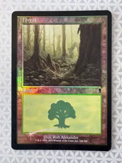 Magic the Gathering Forest (#348) - Foil Odyssey MTG MP - Image 1