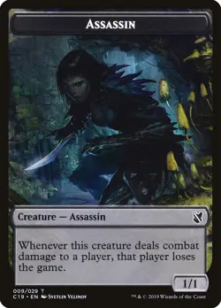 Assassin Token - #09 (Vraska the Unseen) - Commander 2019 - NM MTG - Image 1