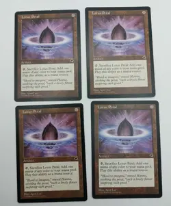 4x Lotus Petal. Tempest Set. Magic the Gathering. Lightly Played. - Image 1