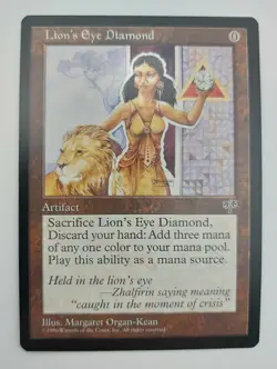 Lion's Eye Diamond. Mirage Set. Magic the Gathering. Near Mint/Lightly Played. - Image 1