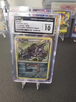 2010 POKEMON HEARTGOLD & SOULSILVER UNLEASHED #24 STEELIX-HOLO CGC 10 - Image 1