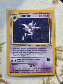 Pokemon Haunter Fossil Holo 6/62 Unlimited WOTC Clean Holo - Image 1