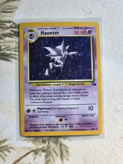Pokemon Haunter Fossil Holo 6/62 Unlimited WOTC Clean Holo - Image 2