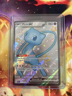 Pokemon TCG Mew EX 216/091 Scarlet & Violet Paldean Fates NM Condition - Image 1