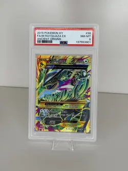 2015 Pokemon XY FA/M Rayquaza EX Ancient Origins PSA 8 NM-MT - Image 1