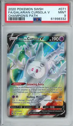 2020 Pokemon Champions Path FA. Galarian Cursola V - Image 1