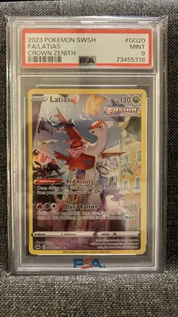 Pokemon TCG Latias Crown Zenith Galarian Gallery Holo Card GG20/GG70 PSA 9 Mint - Image 1