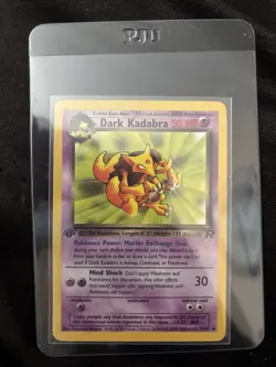 1999 Pokemon Team Rocket Regular 1st Edition Dark Kadabra 39/82 - Image 1