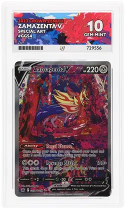 Pokemon TCG Zamazenta V GG54/GG70 Crown Zenith ACE Graded 10 Gem Mint - Image 1