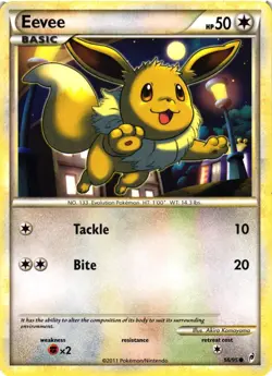 Pokemon TCG Eevee 56/95 Common Call of Legends VLP - Image 1