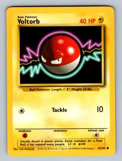 Voltorb - 067/102 Common Base Set - LP - NM Pokemon TCG - Image 1