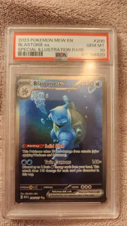 Pokemon TCG Blastoise EX Sir 200/165 Scarlet & Violet 151 PSA 10 - Image 1
