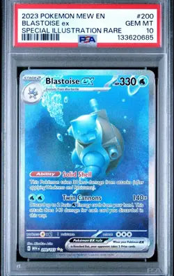 Blastoise ex 200/165 Scarlet Violet 151 PSA 10 Graded Pokemon Card SIR Special - Image 1