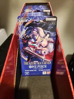 LOT OF 100 ONE PIECE TCG: THE AZURE SEA'S SEVEN SLEEVED BOOSTER PACKS OP-14 - Image 1