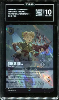 Disney Lorcana Tinker Bell Giant Fairy Enchanted Graded TAG 10 #216 - Image 3