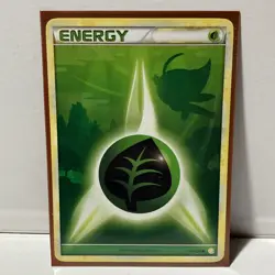 Pokemon TGC Grass Energy Celebi 115/123 Non-Holo HeartGold SoulSilver NM / LP - Image 1