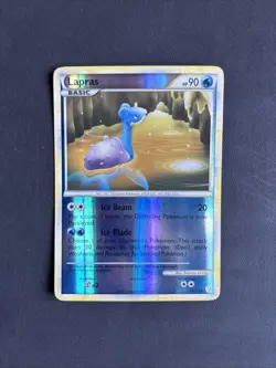 Pokemon TCG Lapras Heartgold & Soulsilver 24/123 Reverse Holo Rare 2010 - LP/NM - Image 1