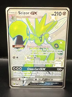 Pokemon Scizor GX SV72/SV94 Hidden Fates Shiny Vault Ultra Rare Full Art NM - Image 1
