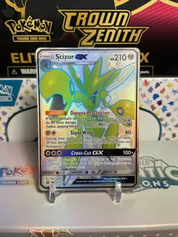 Pokemon Scizor GX SV72/SV94 Hidden Fates Shiny Vault Ultra Rare Full Art NM - Image 1