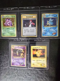 Pokemon Japanese Base Set Gym Heroes Gym Challenge Vintage Holo Lot Of 5 Cards - Image 1