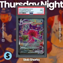 2021 POKEMON SWSH FUSION STRIKE #271/264 GENGAR VMAX FULL ART SECRET RARE PSA 9 - Image 1