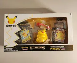 Pokemon TCG Celebrations Pikachu VMAX Premium Figure Collection Box NEW/SEALED - Image 1