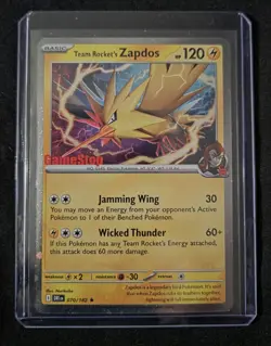 Pokemon TCG Team Rockets Zapdos GameStop Promo Card 070/182 - Image 2