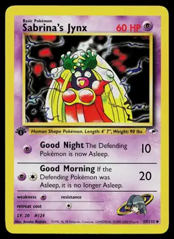 Pokemon Card - Sabrina's Jynx Gym Heroes 59/132 Uncommon 1st Edition - Image 1